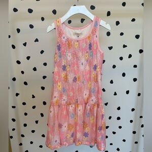 Girls Smocked Sequin Floral Dress